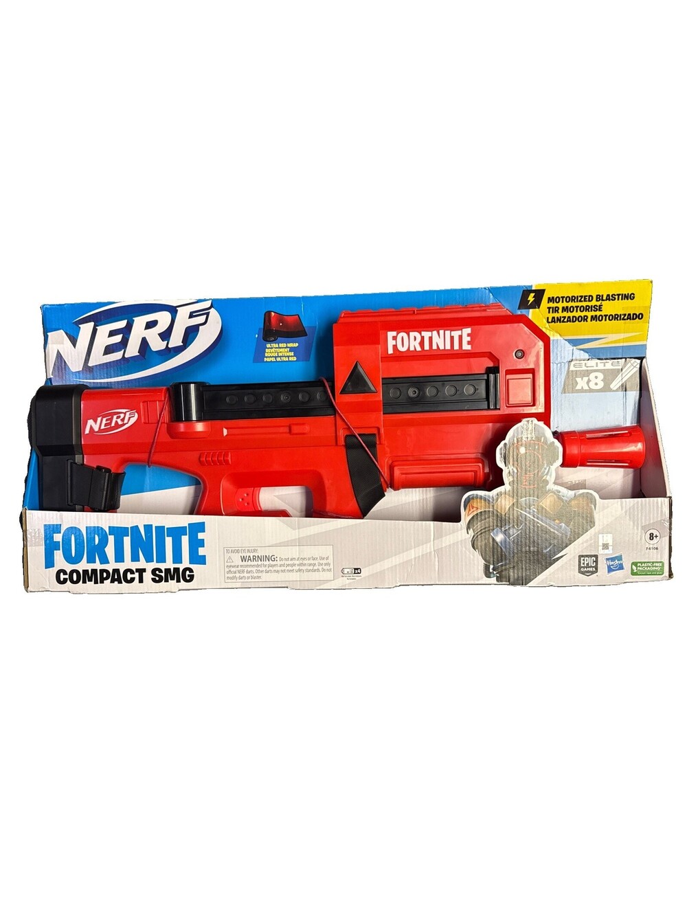 NERF Fortnite Compact SMG Motorized Soft Tip Dart Blaster Elite Darts